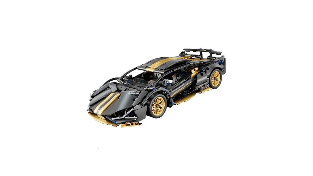 Pinkbee Sport Car Building Block Sets For Adults,technical Black Race