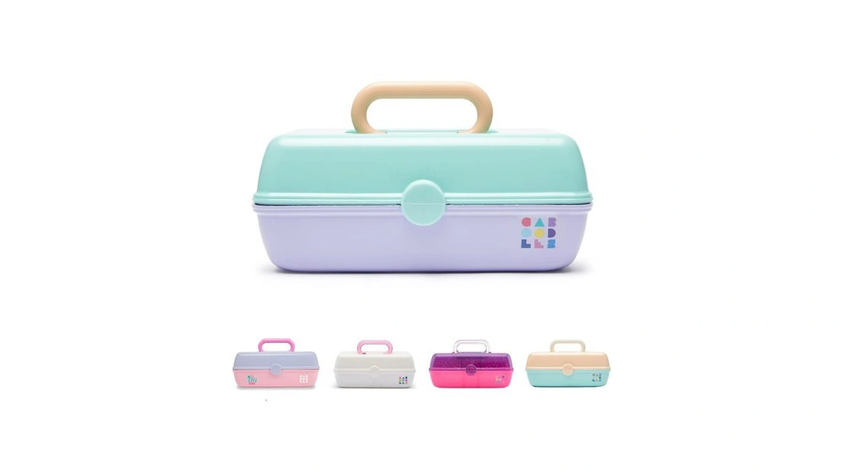 Caboodles Pretty In Petite Makeup Box, Two-tone Seafoam On Lavender,