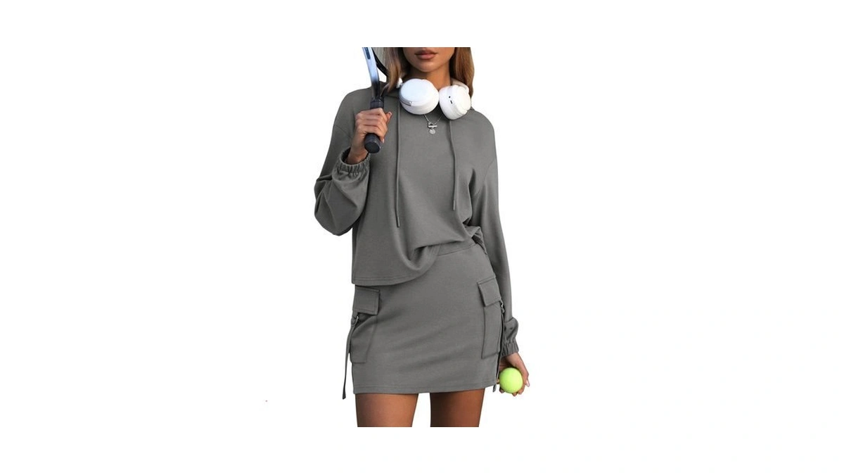 Exlura Women Two Piece Set Cotton Sweatsuit Travel Airport Outfits