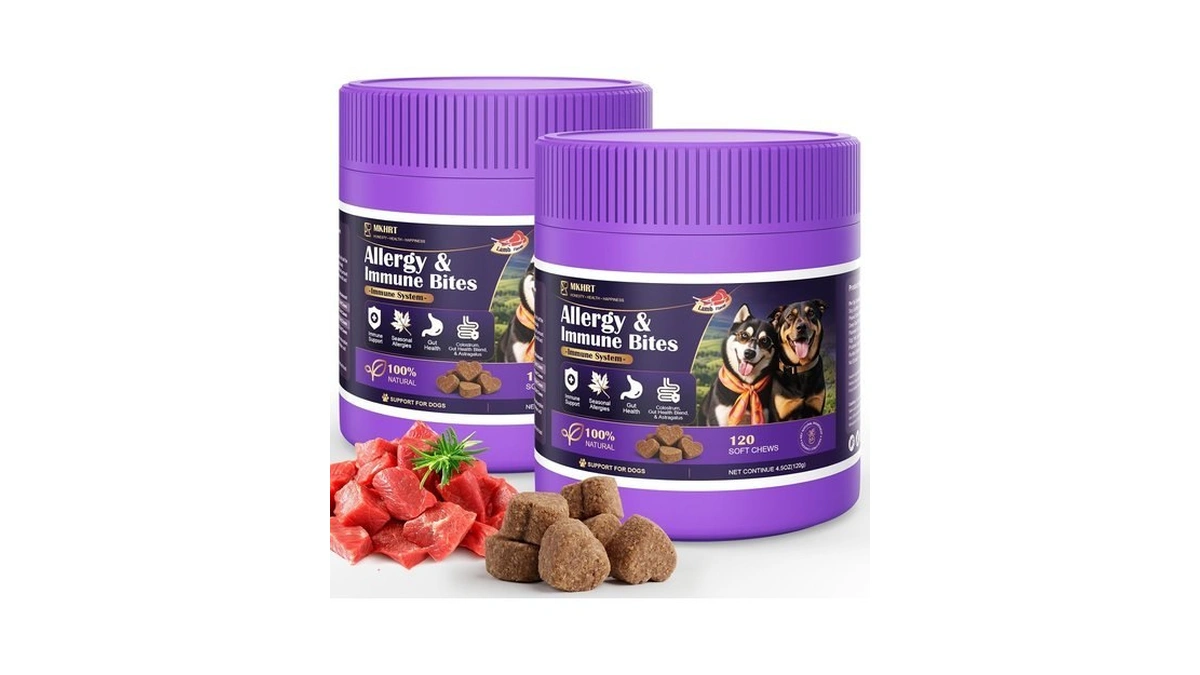 Mkhrt Dog Allergy Chews For Dogs - Skin & Coat,