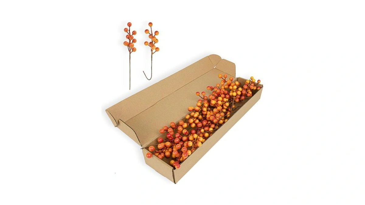 Llzll Artificial Berry Stems 32 Pack Fall Floral Picks And