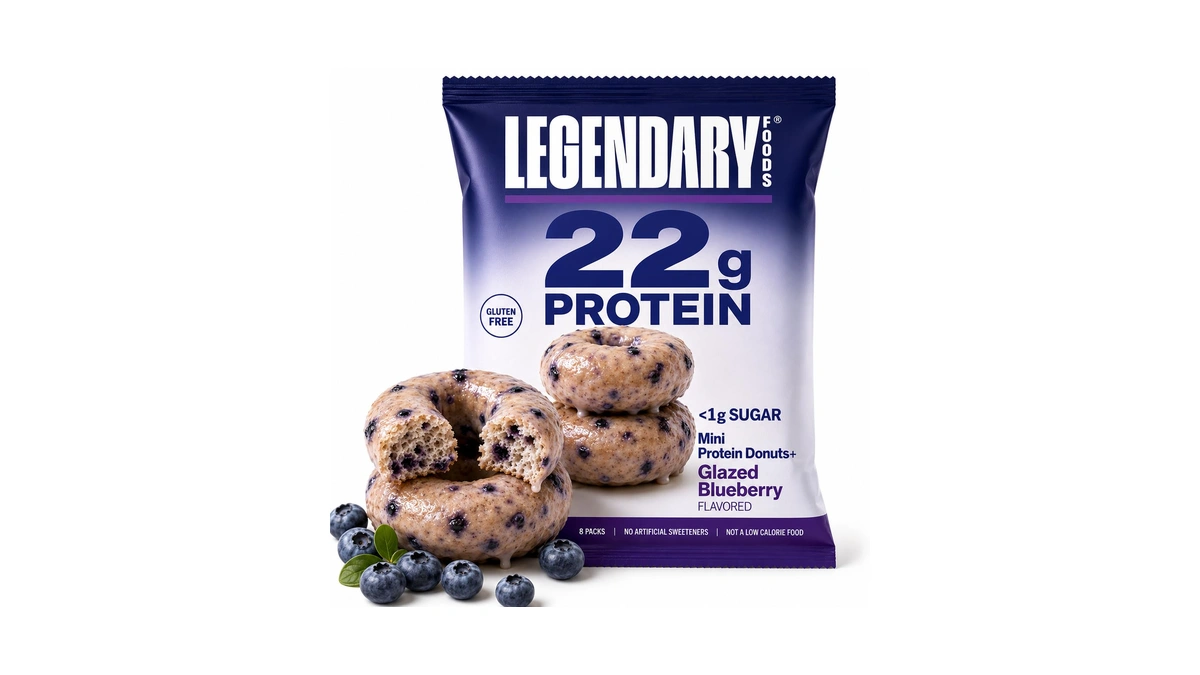 Legendary Foods High Protein Donuts, Blueberry, Low Carb, Low Sugar