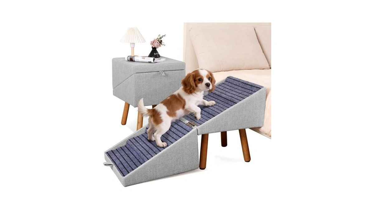 Pet Stairs For High Beds,21.06" H 6-step Dog Stairs For