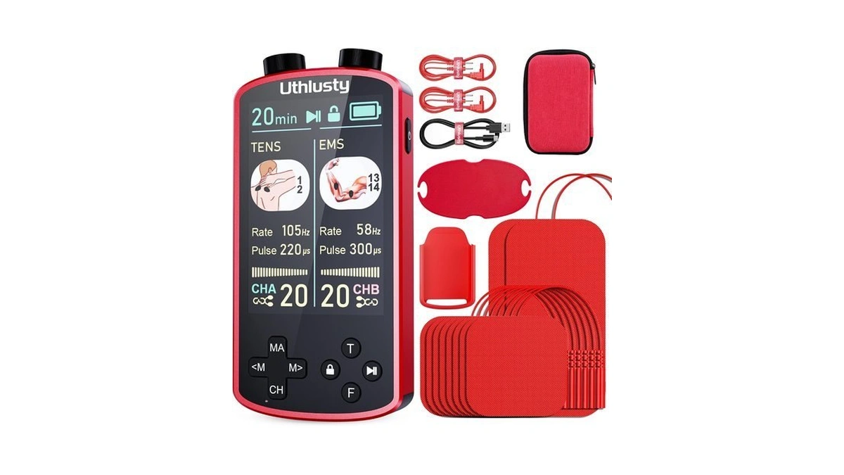 Tens Unit Muscle Stimulator With Color Display,dual Channel Tens Ems