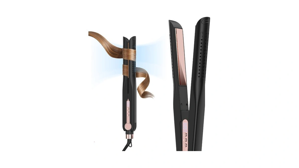 Skimi Airflow Styler 2.0 Titanium Flat Iron Hair Straightener&curling Wand