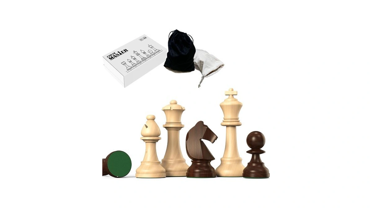 Doowroodni Wooden Chess Pieces Large 3.75inch King Set Of Luxury