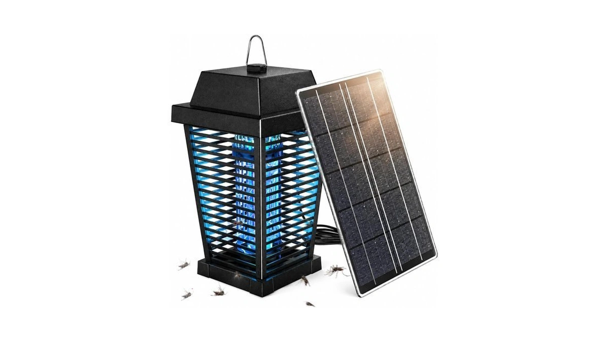 Gooqand Solar Bug Zapper 4500v Updated, Electric Mosquito Zapper Outdoor