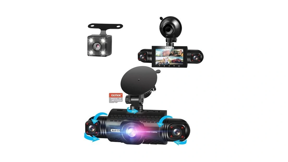360 Degree View 4 Channel Dash Cam 5g Wifi &