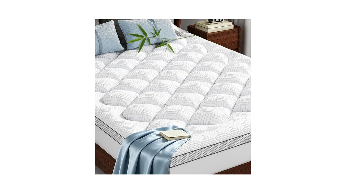 Ghlpecyo Queen Mattress Topper, Viscose Derived From Bamboo, Pillow Top