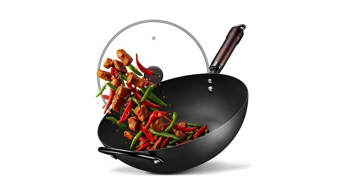 Fgj Wok, 13 Inch Carbon Steel Woks & Stir-fry Pans
