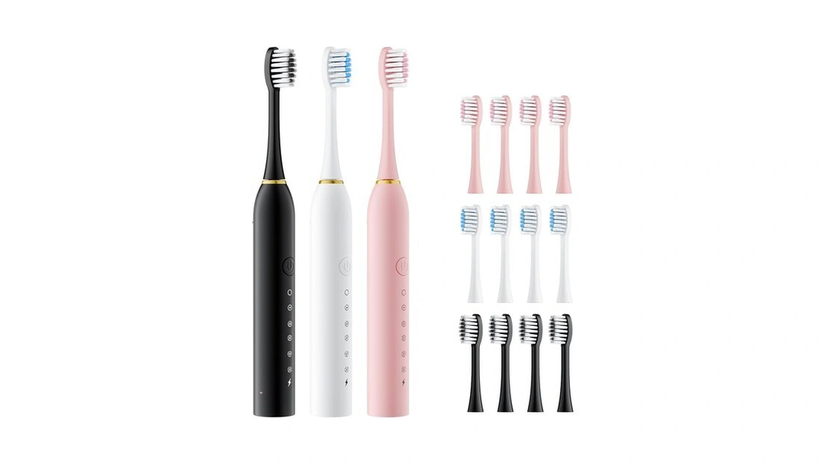 Dnil 3 Pack Sonic Electric Toothbrush Set, 42000 Vpm High-frequency