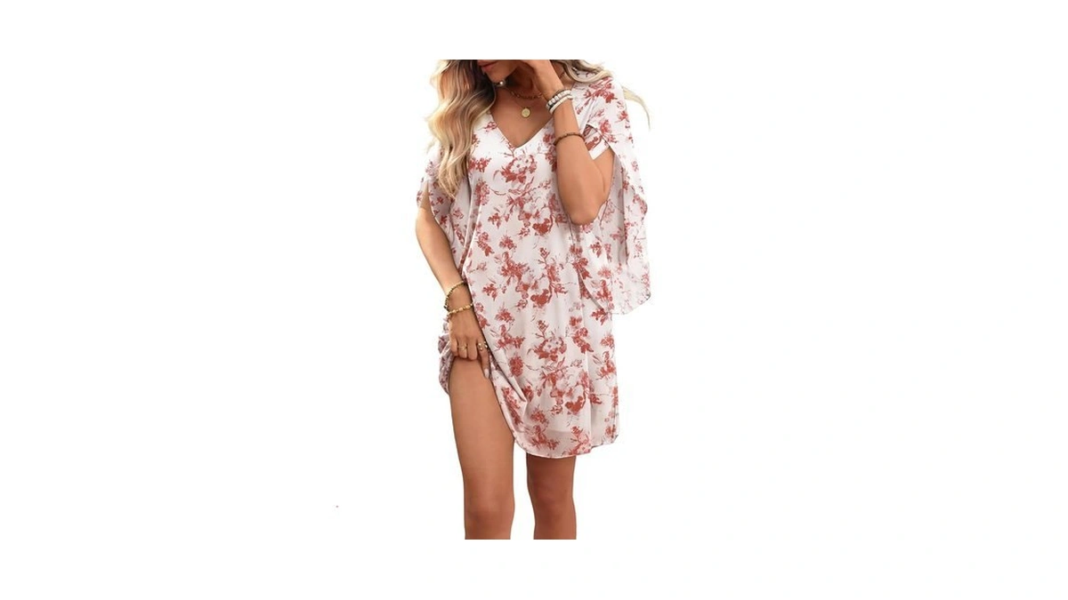 Gettalocky Floral Semi-formal Summer Short Dress For Wedding Guest Women