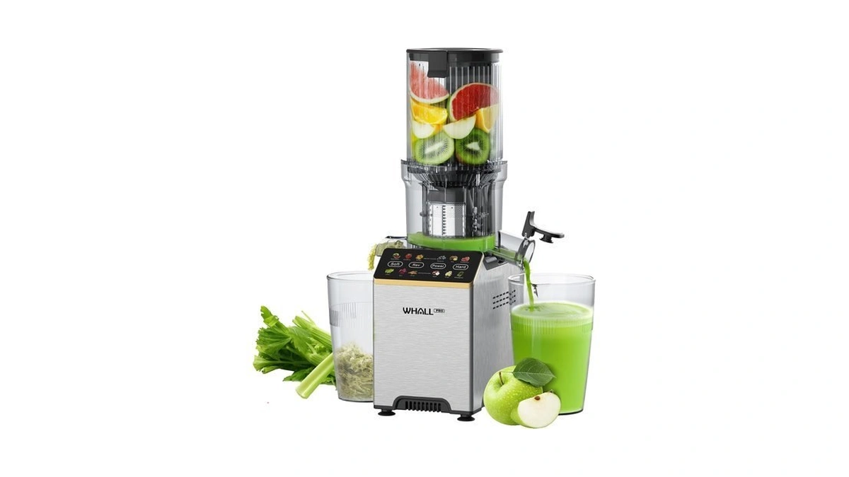 Whallpro Cold Press Juicer, Slow Masticating Juicer With Touch Screen,