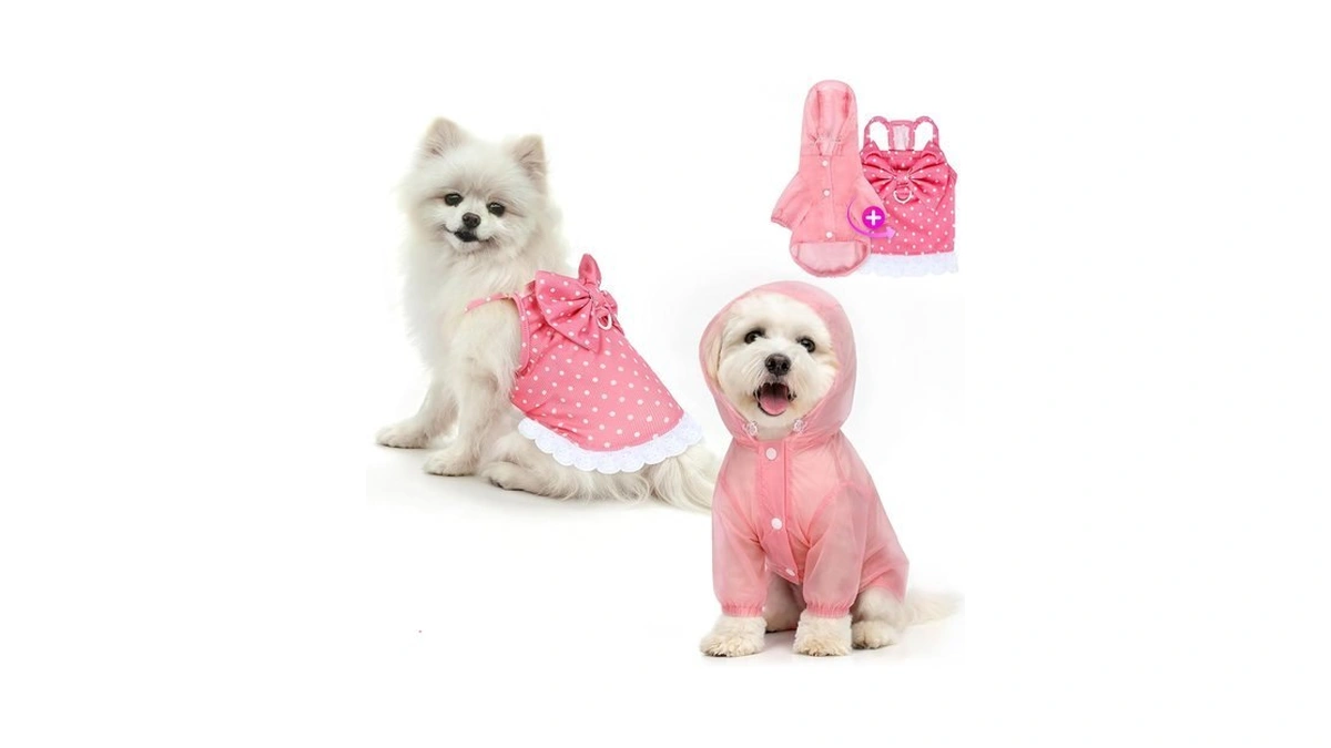 Sunexinlo Dog Raincoat With Skirts Puppy And Kitten Outfits For
