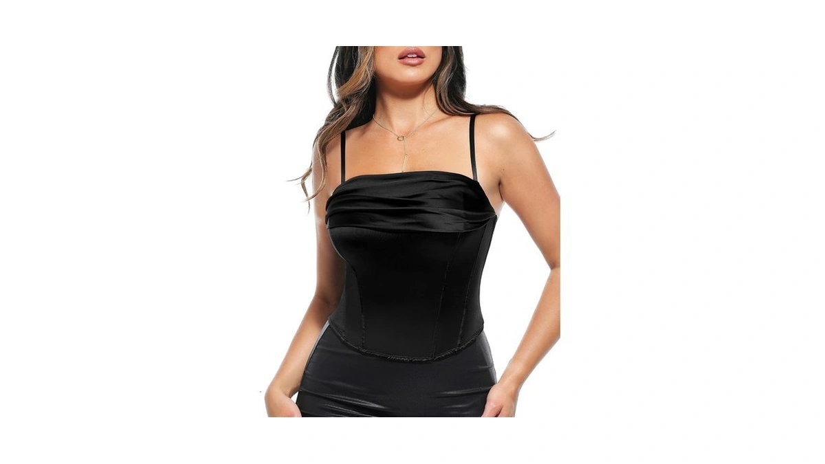 Popilush Corset Tops For Women Shapewear Bustiers Black Size Xxl