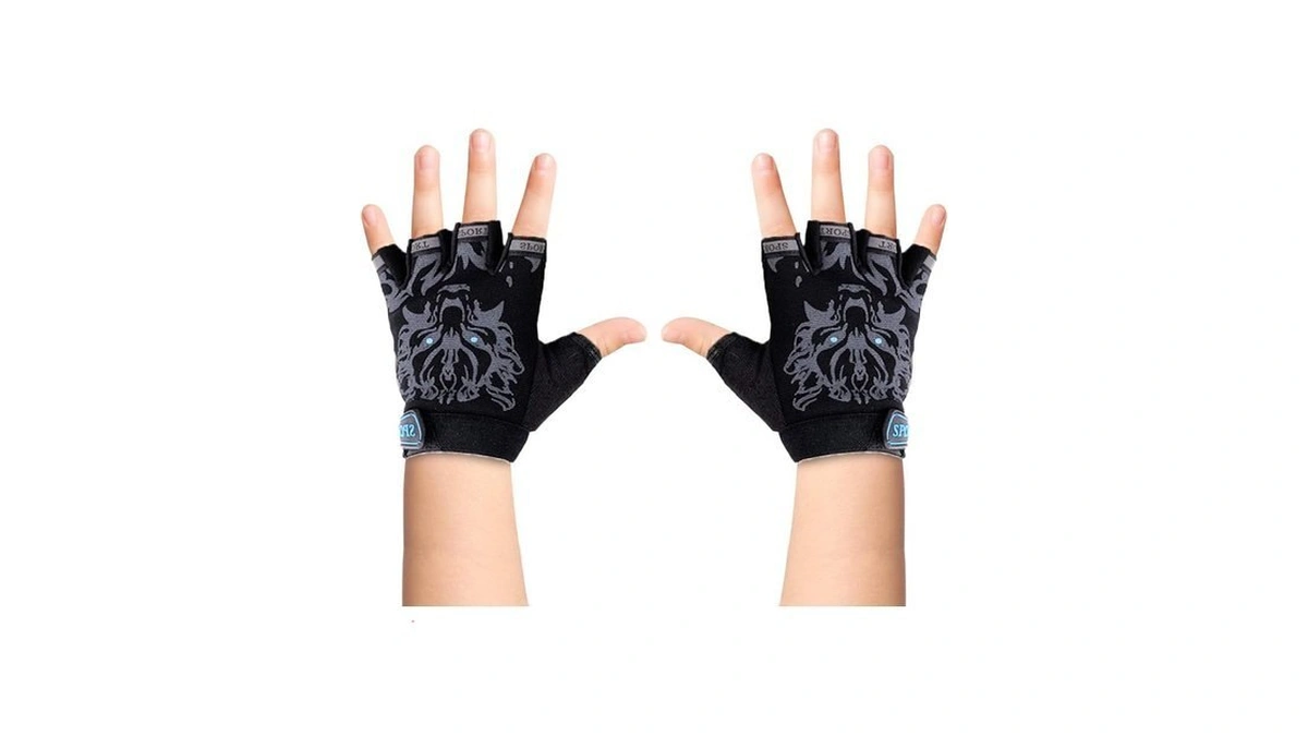 Luwint Kids Fishing Gloves Half Finger, Breathable Non-slip Sport Gloves
