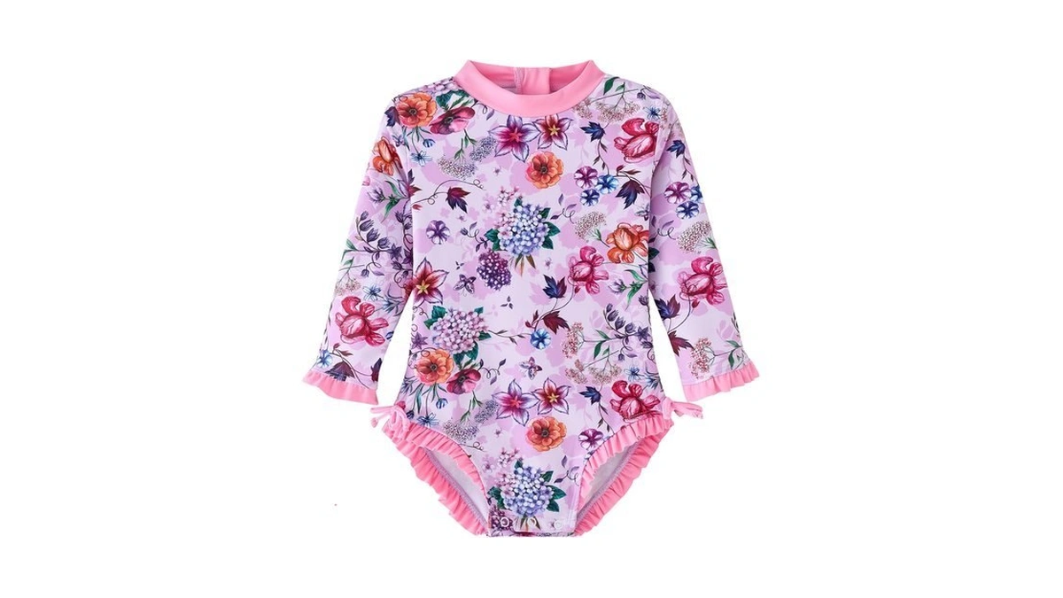 Umelok Baby Girl Rashguard Swimsuit Infant Rash Guard Swimwear Upf