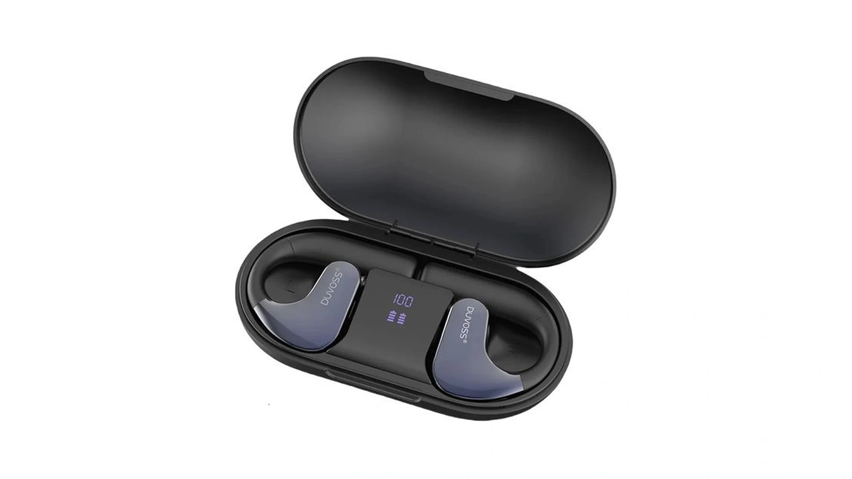 Duvoss Wireless Earbuds, Bluetooth 5.3 Open Headphones With Mic, Ixp4