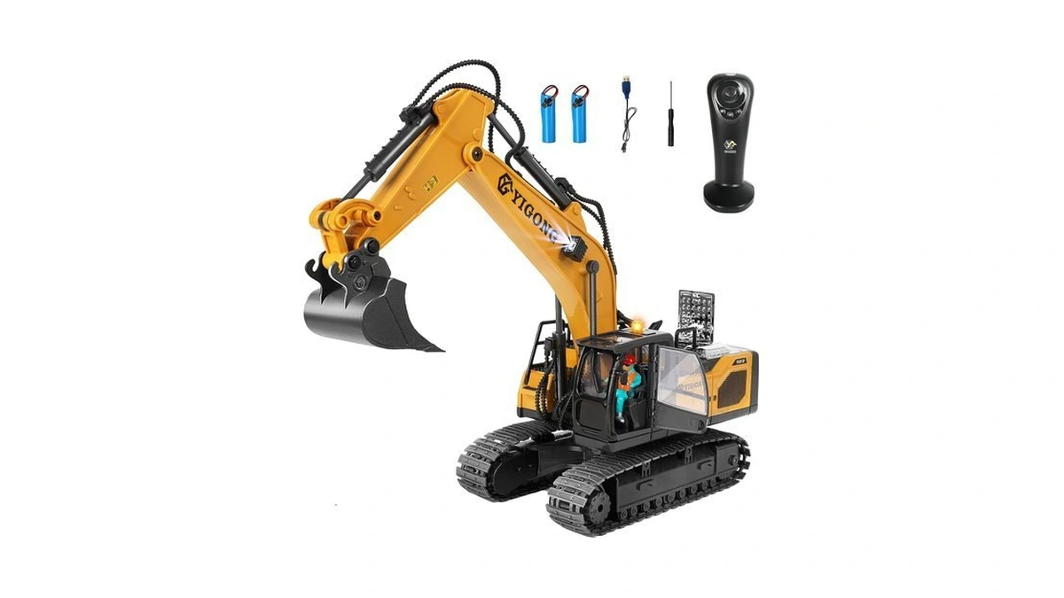 Remote Control Excavator For Boy 6 7 8 9 Years