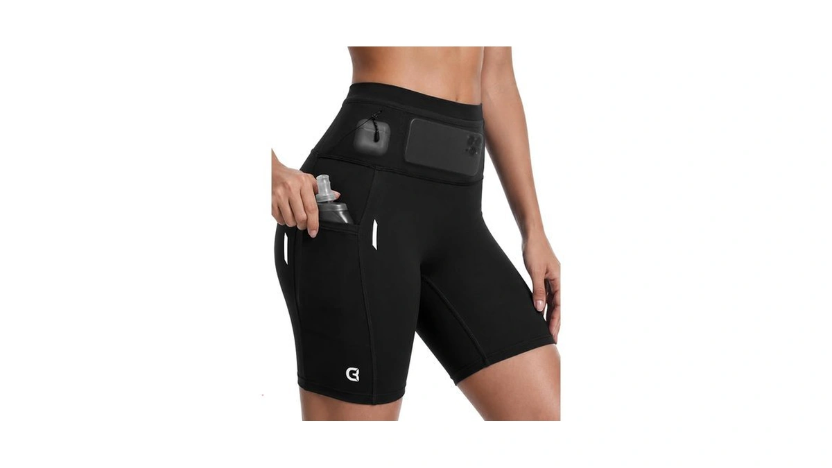 Running Shorts With Pockets For Women 7" High Waisted Cycling
