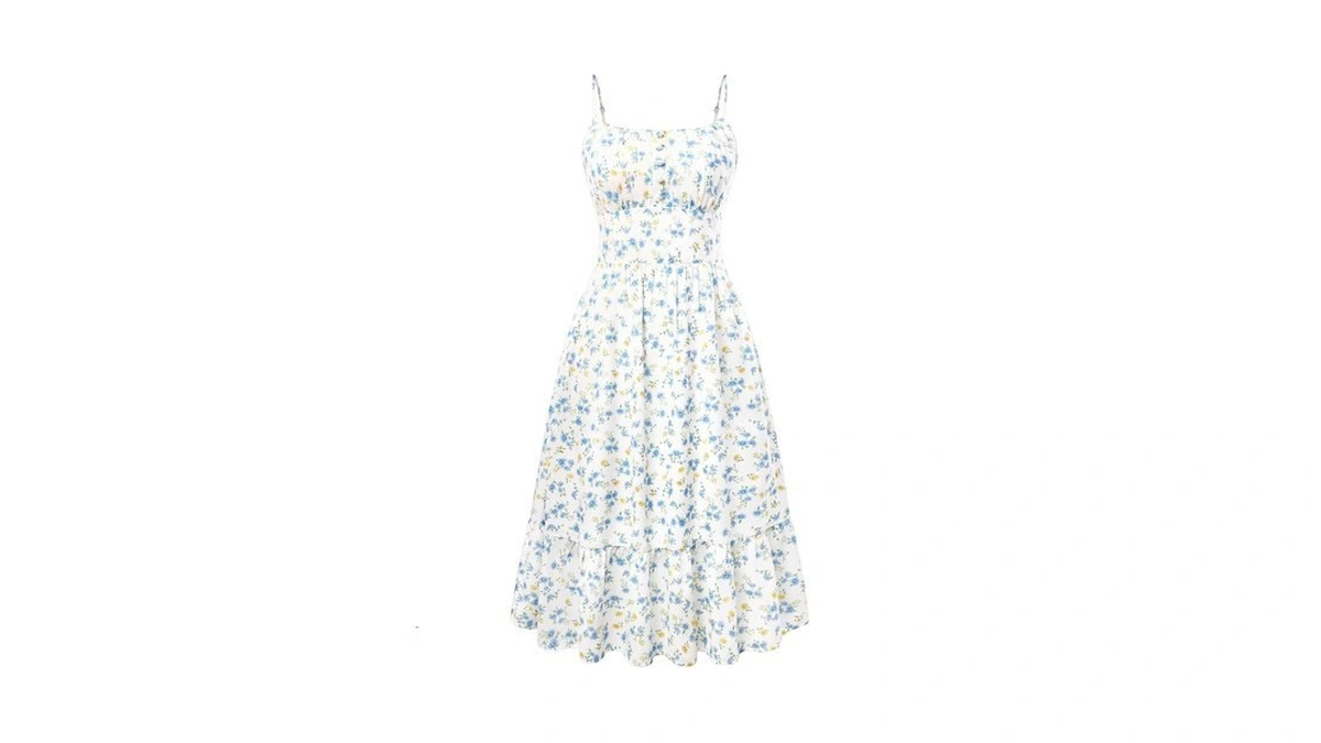 Belle Poque Womens Vintage Floral Midi Tea Party Cocktail Dress