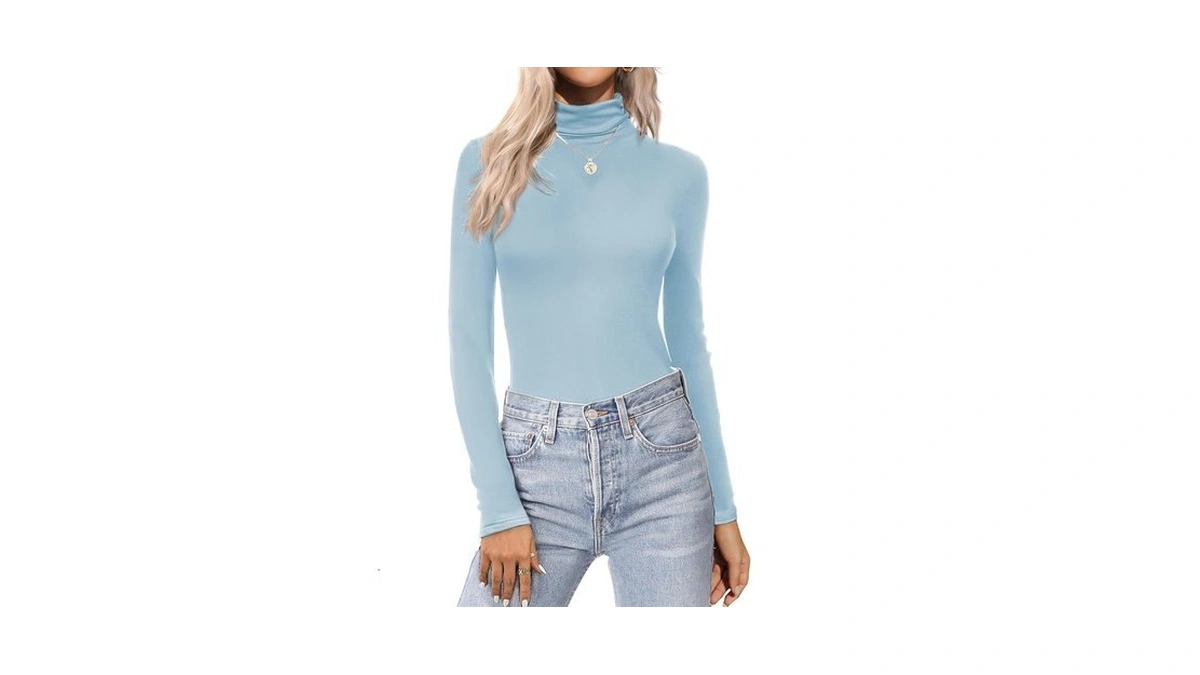 Turtleneck Tops For Women Long Sleeve Base Layer Thermal Underwear