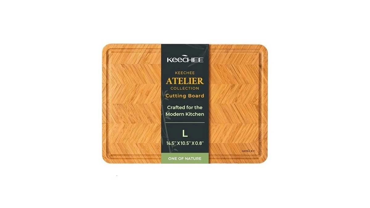 Keechee Atelier Collection Bamboo Cutting Board, Reversible Wood Chopping Boards