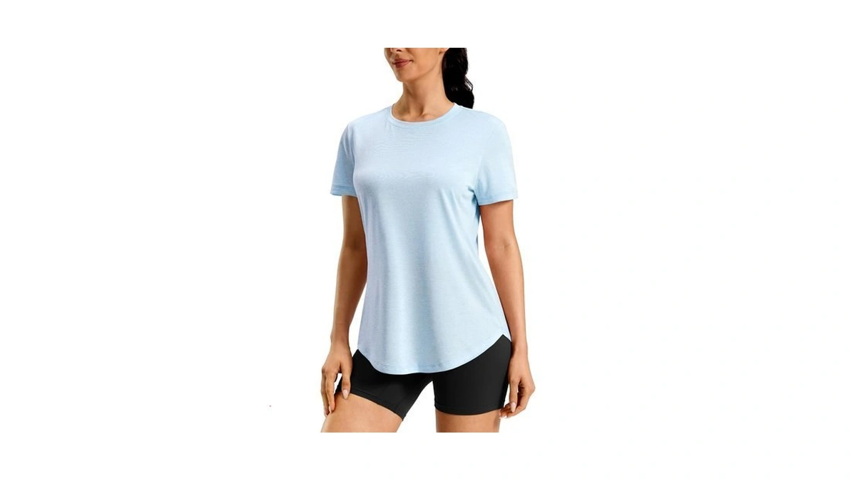 Workout Shirts Women Quick Dry Short Sleeve Athletic Lightweight Long