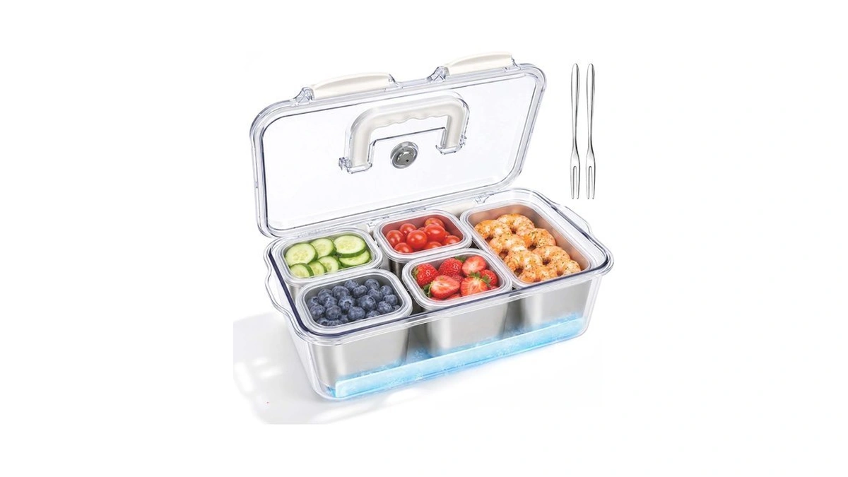 Stainless Steel Snackle Box Container With Ice Pack-304 Stainless Steel