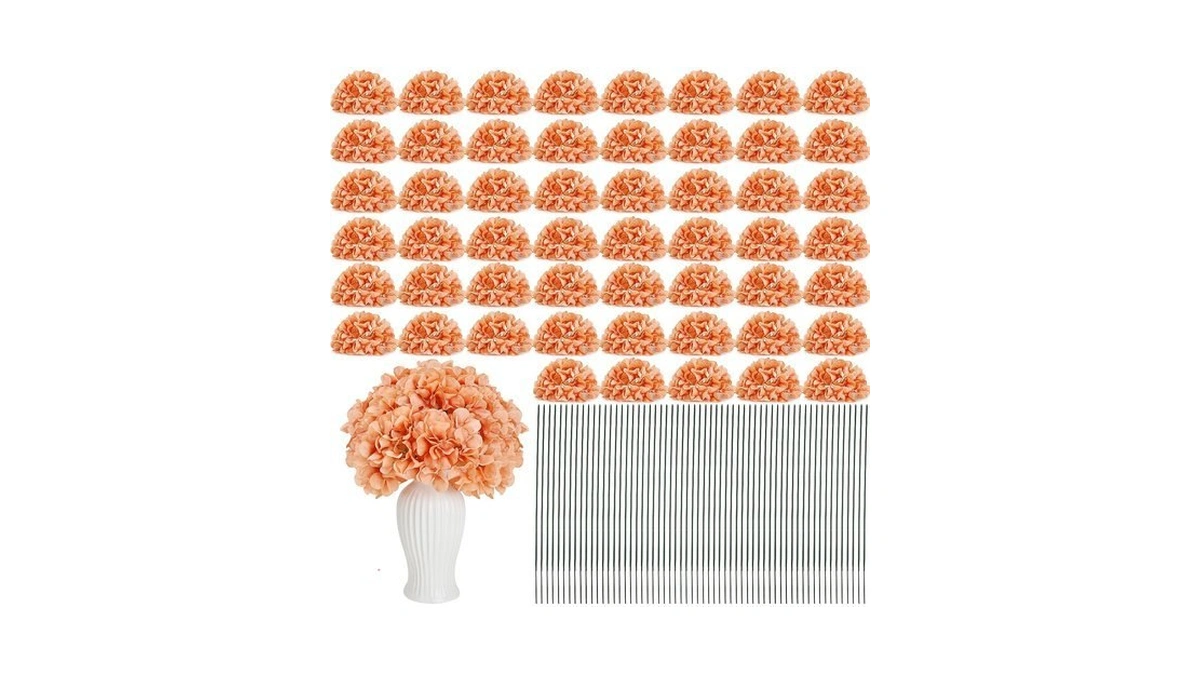 Nagobi Light Brown Hydrangea Artificial Flower Silk Hydrangeas Bulk 104