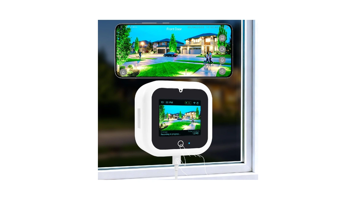 3k 5mp Window Security Camera With Touch Screen, Displays Live