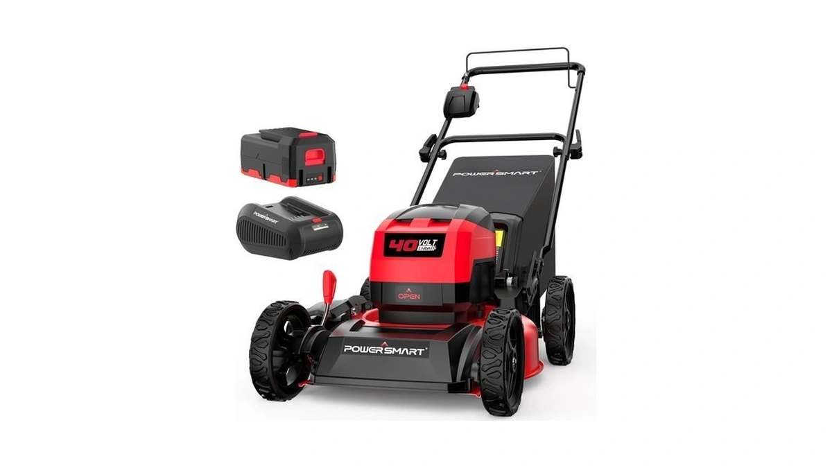 Powersmart Electric Cordless Lawn Mower 17" 40v, 3-in-1 Brushless Push