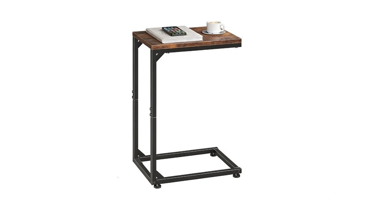 Simple Trending C Shaped End Table, Tv Tray For Couch,