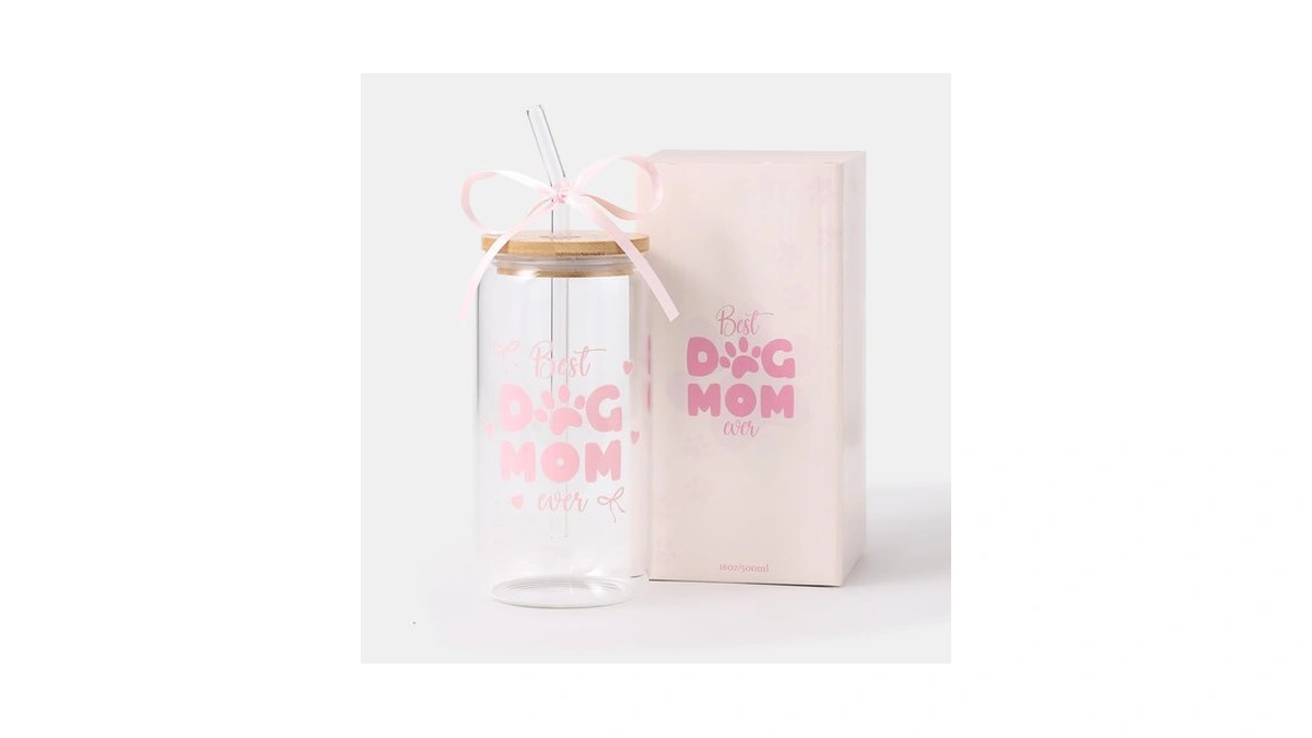 Langasque Dog Mom Gift For Women, Pink Dog Lover Gifts