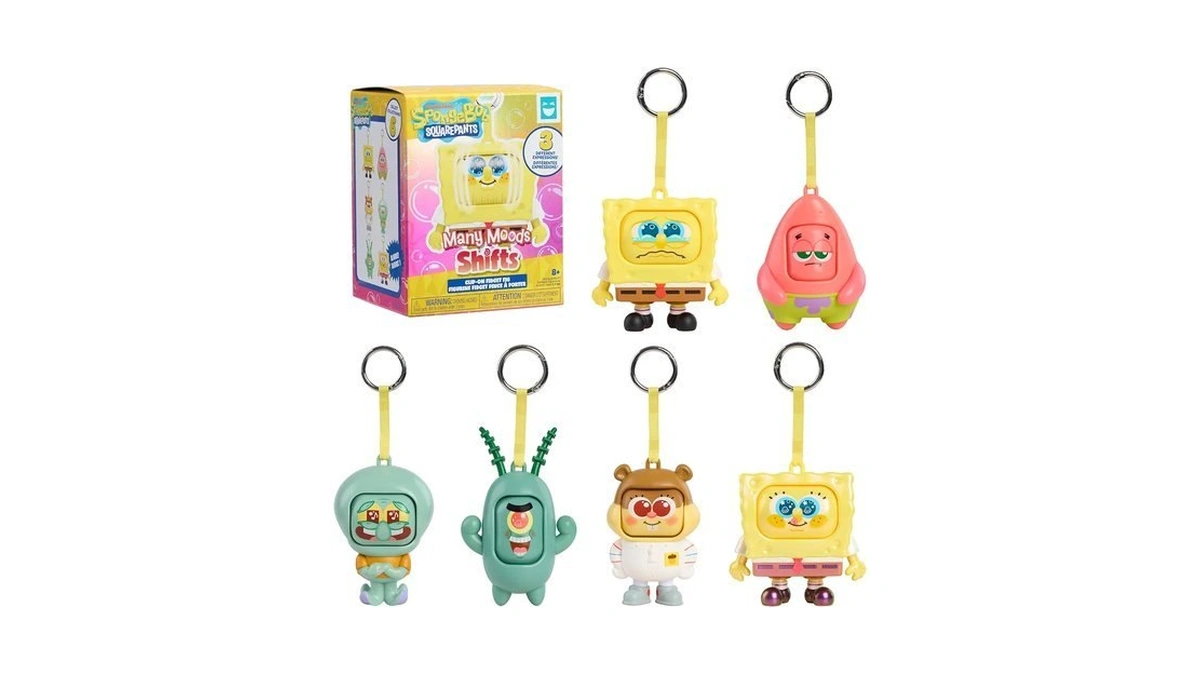 Happy Haul Spongebob Squarepants Many Moods Shifts Clip-on Fidget Figs