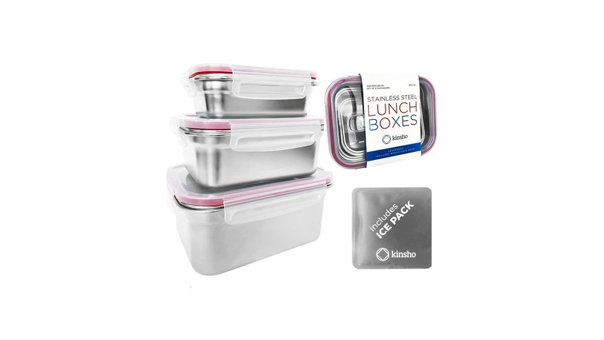 Stainless Steel Lunch Food Prep Storage Conta...