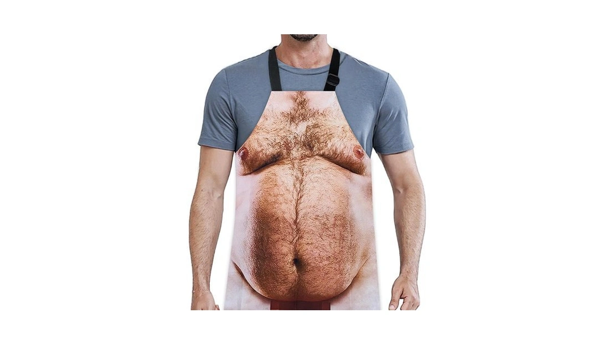 Junqiu Funny Apron For Men, White Elephant Gifts For Adults,