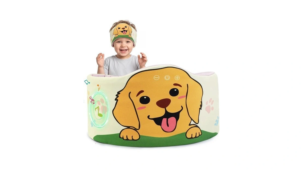 Kids Bluetooth Headband Headphones, Soft Toddler Sleep Mask Headphones