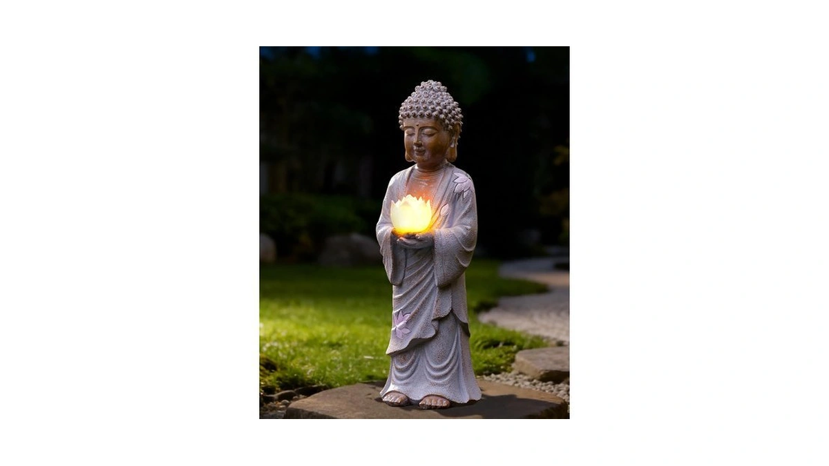 Amazon : Nacome Solar Buddha Garden Statue Decor: