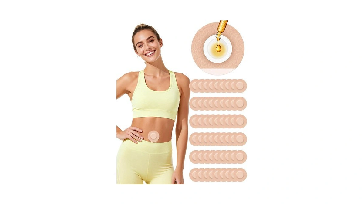 Hotryee 54pcs Castor Oil Patches For Belly Button - Leak-proof