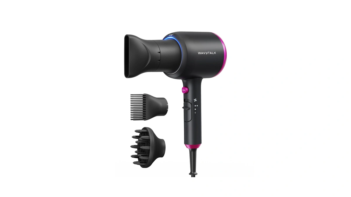 Wavytalk Blown Away Ionic Hair Dryer With Diffuser For Curly