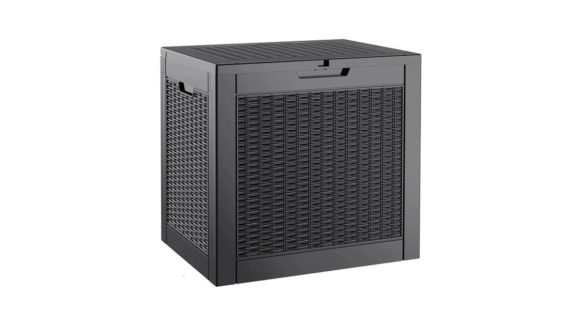 Kamaboko 29 Gallon Outdoor Storage Box, Resin Deck Boxes Indoor