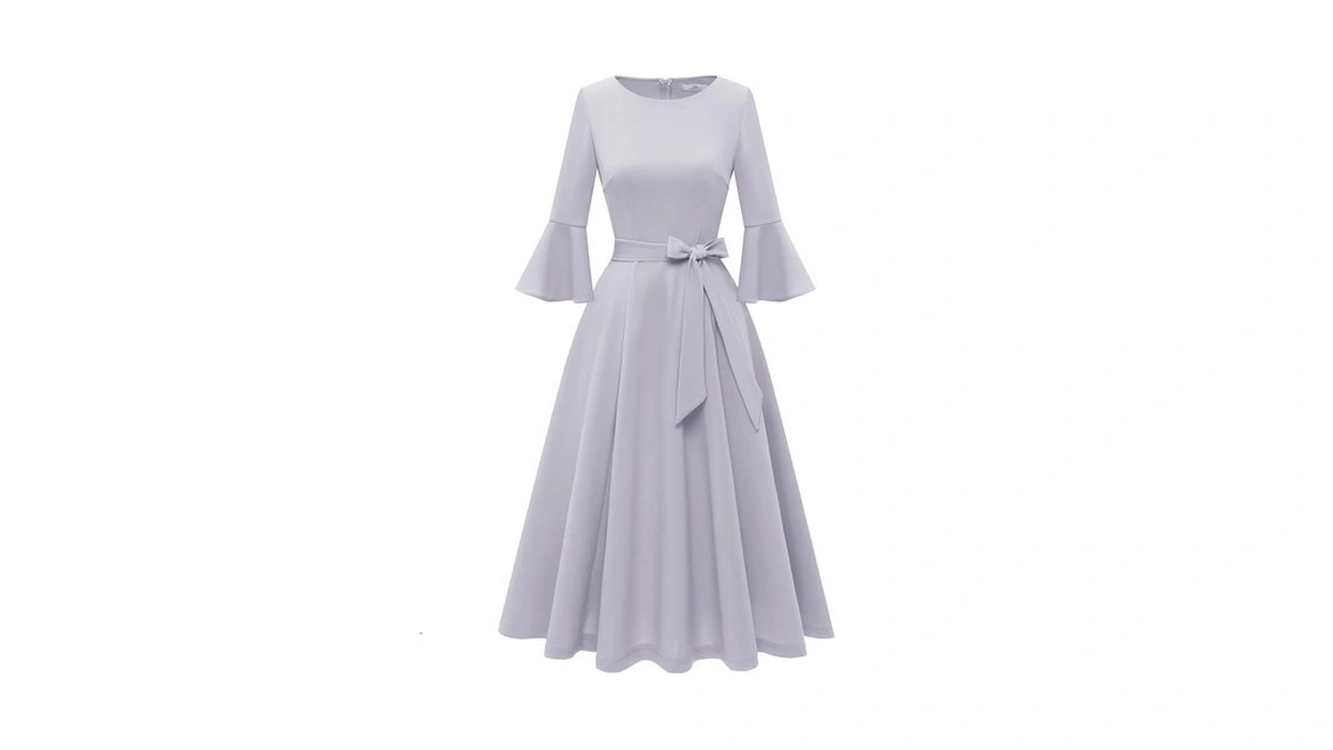Homrain Women's Cocktail Dresses Elegant Bell Sleeve Dress For Women