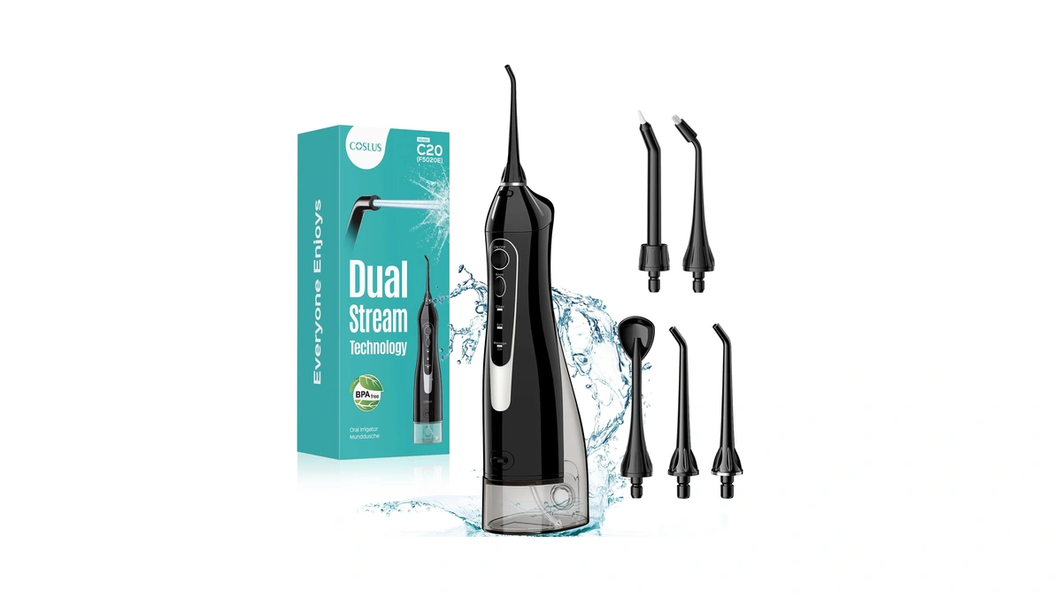 Coslus Ada Accepted C20 Water Dental Flosser Teeth Pick, 300ml