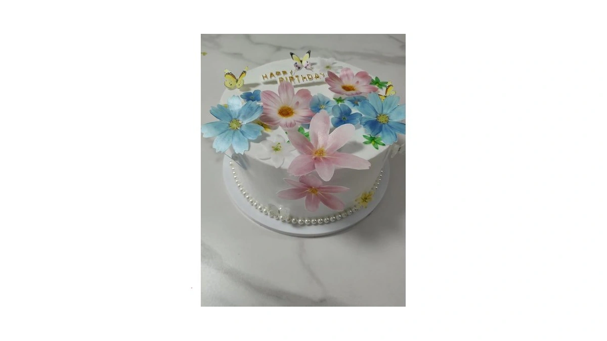 32-pack Edible Cupcakes Cup Decorations Butterflies And Flowers Mixed Colors