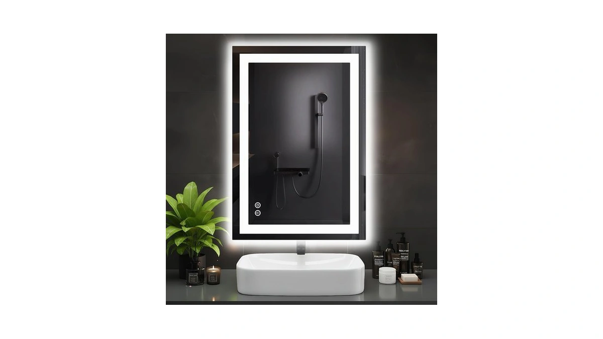 Dumos 24.1"x36.1" Led Bathroom Mirror, Bathroom Vanity Mirror