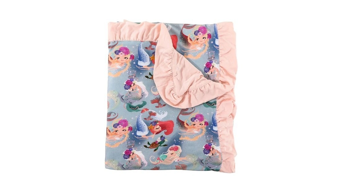 Runzhuoyang Rayon Made From Bamboo Baby Blanket For Girls, Mermaid
