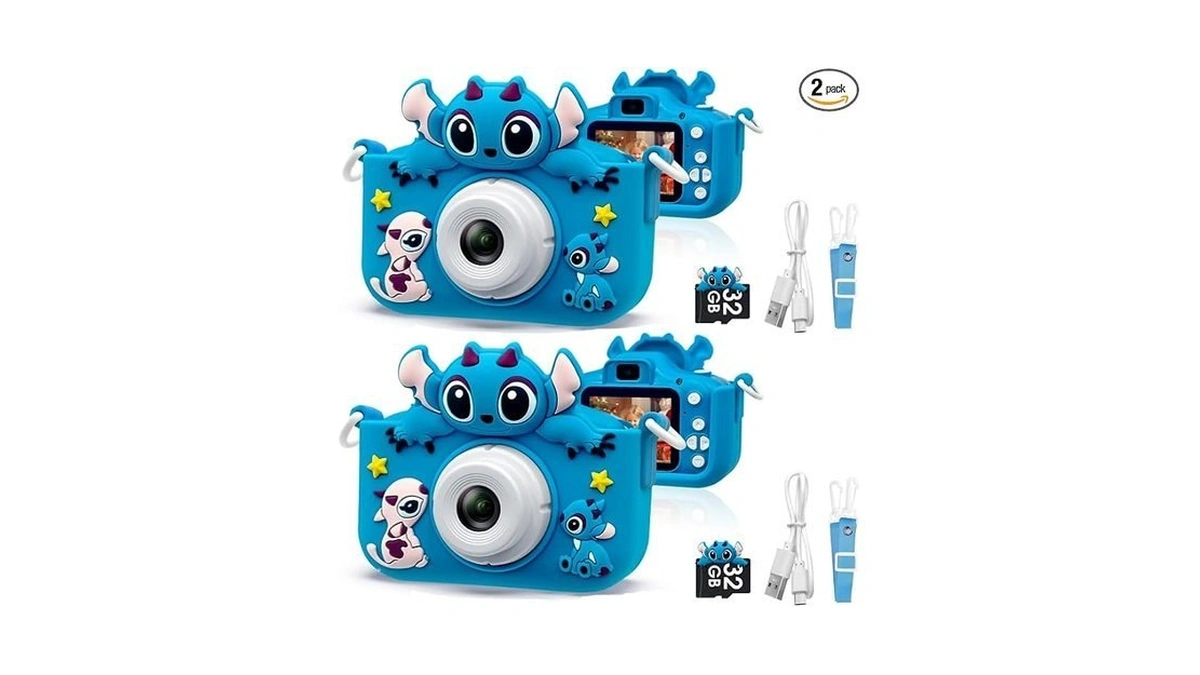 Kids Camera 2pcs Toddler Digital Camera Little Girls Toy Camera