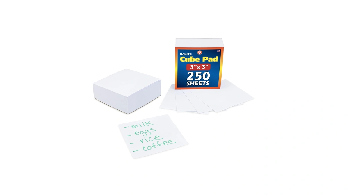 Amazon : Hygloss Note Paper Cube - 3" Square Non-