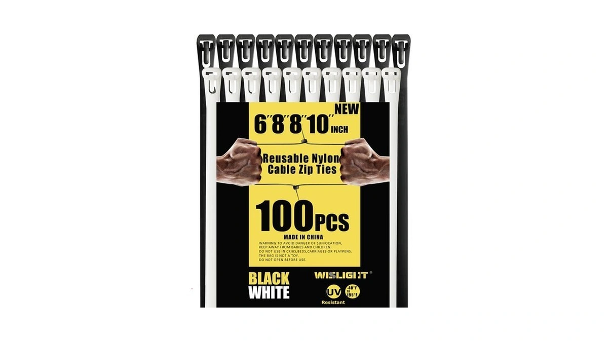 Amazon code: Wislight Reusable Zip Ties Self-locking